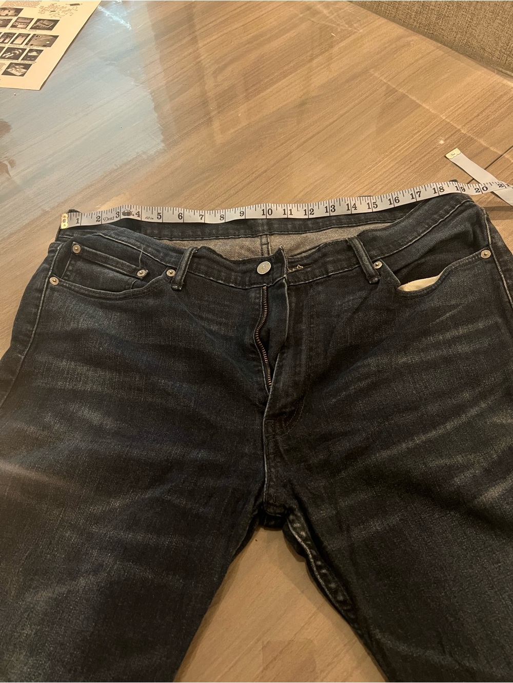 Men's Straight Fit Jeans in Dark Black Wash